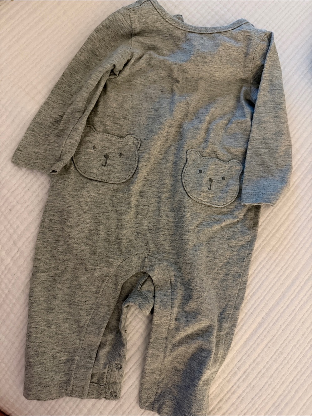 GAP Grey Bear Pocket Footie One-Piece
